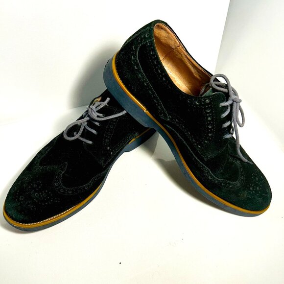 JOSEPH ABBOUD Black Suede Oxfords - Picture 1 of 6